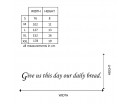 Quotes - Give Us This Day Our Daily Bread Family Wall Sticker